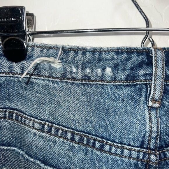 One Teaspoon Womens Mid Waist Bandits Distressed Denim Shorts Size 28 Blue Casua - Picture 11 of 16